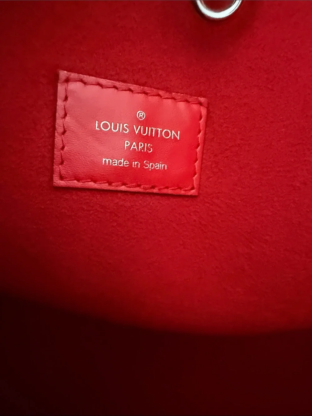 Louis Vuitton Red Epi Leather Hobo Tote